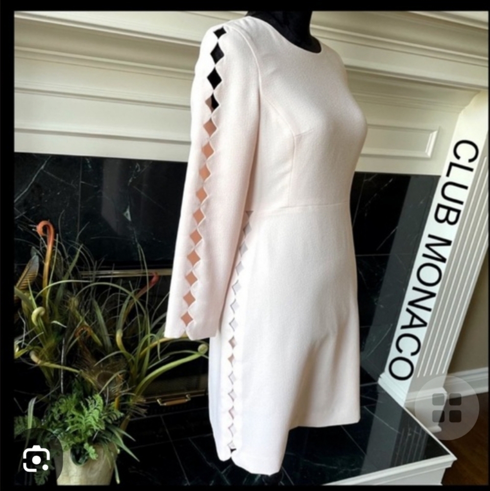 Club Monaco Blush Pink Cutout Sleeve Fit & Flare Dress Size 2